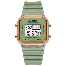 Fashion Brand Student Transparent Electronic Watch Candy Multicolor LED Ladies Sports Waterproof Wirstwatch Clock Gift relógio