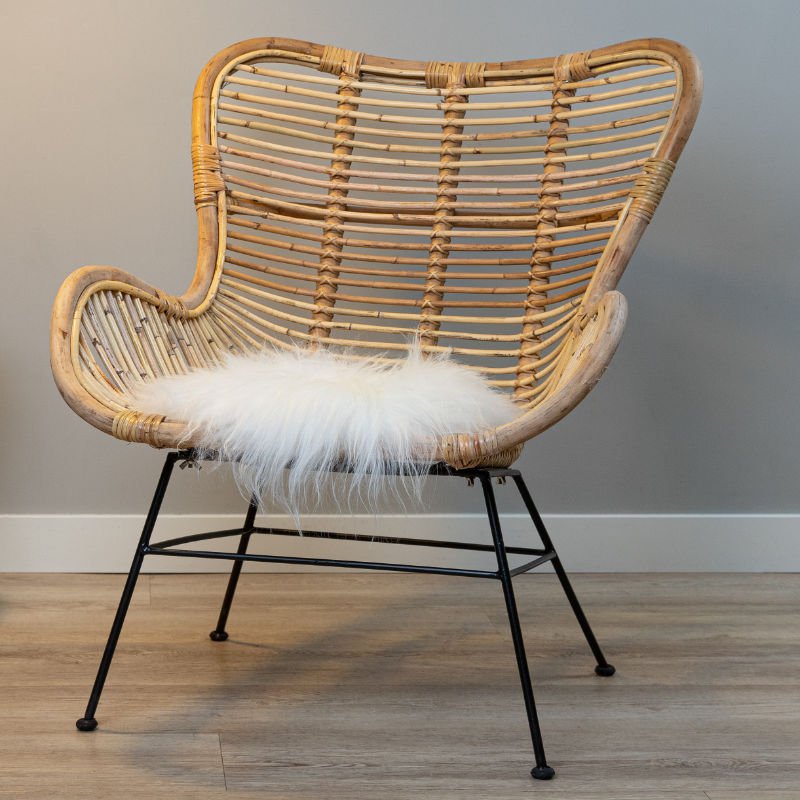 Coussin de chaise en peau de mouton WOOOL - blanc islandais