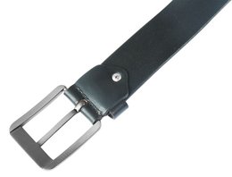 Leonardo Verrelli Echtleder Gürtel kürzbar in schwarz, 130 cm