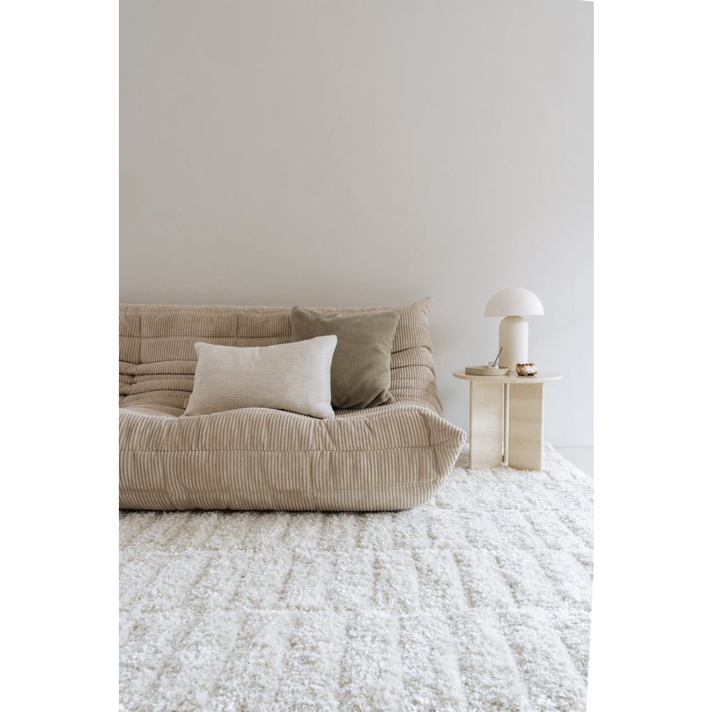 Alfombra exclusiva de lana de pelo largo Stella 200x290 cm crudo