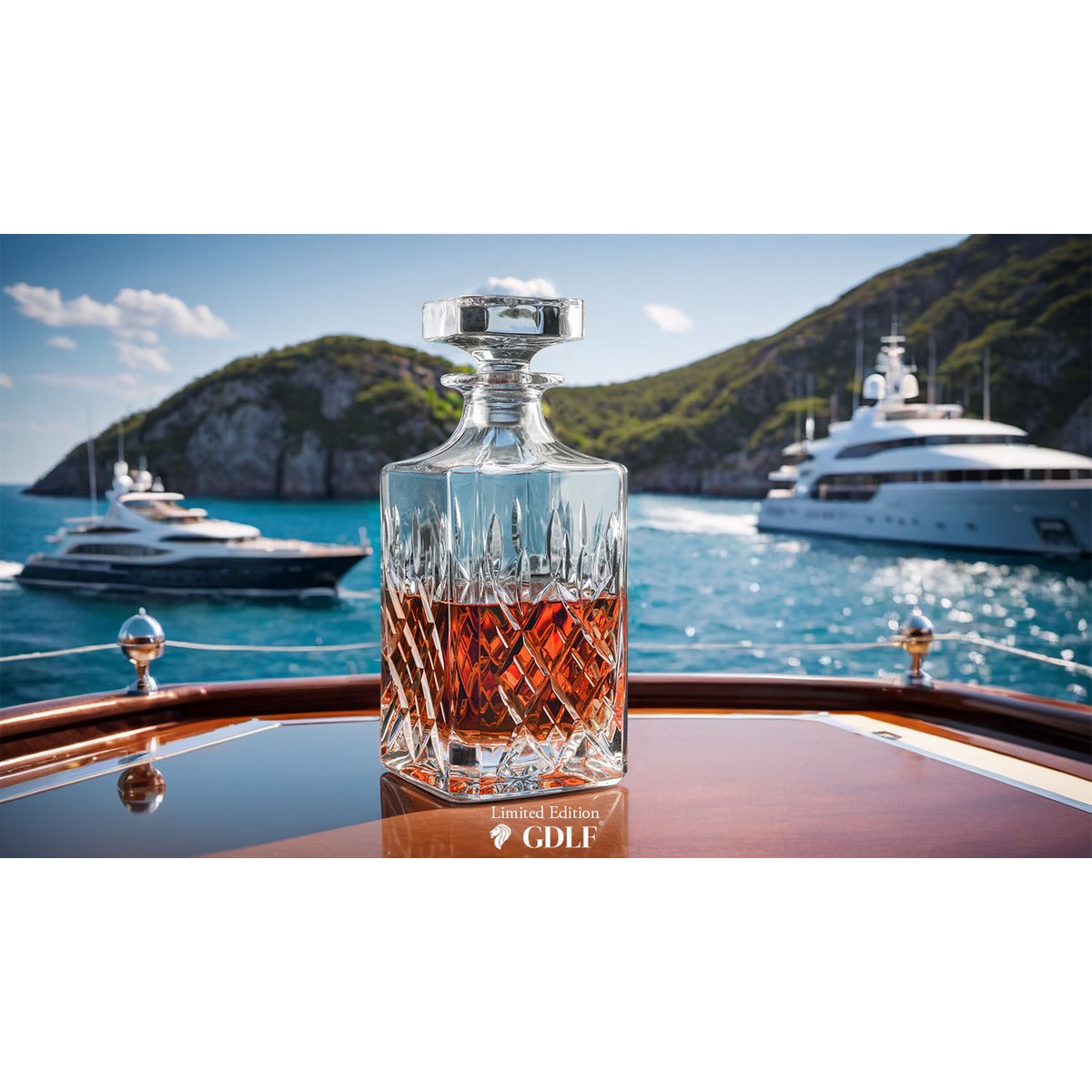 Crystal Whiskey Decanter Royal - Handmade in Italy - Limited Edition of 1500