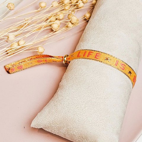 Lint armbandje Life is beautiful