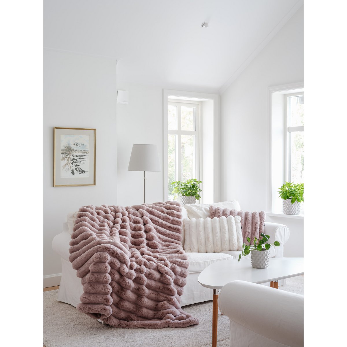 Liny blanket L - Pale Pink