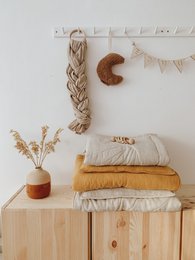 Linen shell child cover set "Sand"