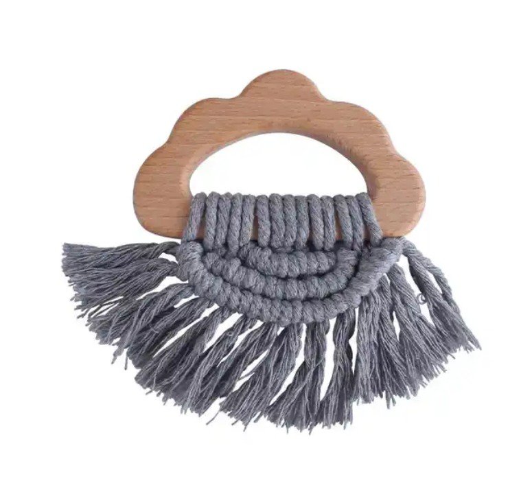 Zacht & Hard | BOHO Hout & Katoen Bijtring | PEBBLE