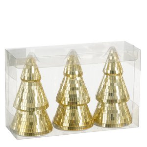 Ornament mirror boom champagne 3 stux