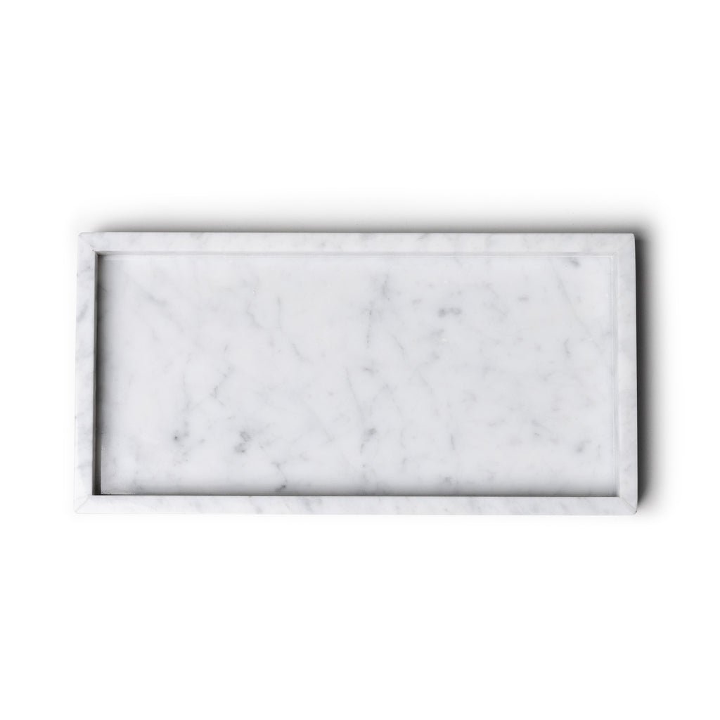 White marble tray 30x15cm
