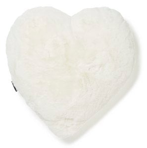 Valentine - Fluffy heart cushion - Ivory
