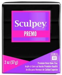 Black polymer clay modeling compound for DIY crafts and projects. Soft, pliable material for sculpting, molding, and shaping.
