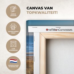 Canvas Maleri - Wall Decoration - Beach - Sea - The Holland - Dunes - Sun