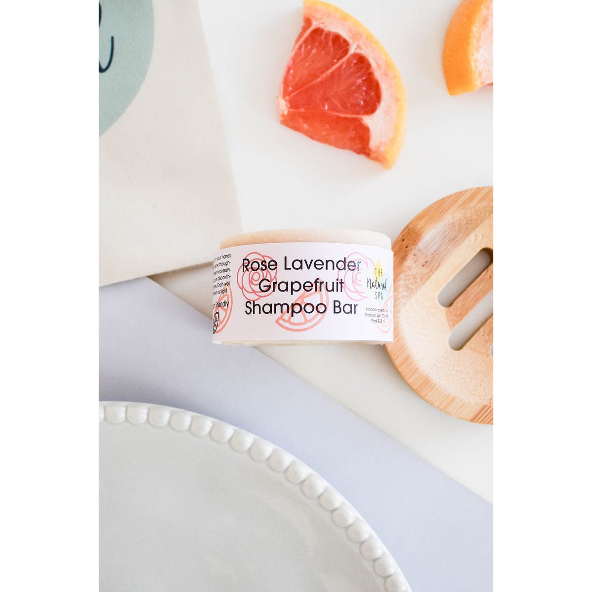 Rose, Lavender & Grapefruit Shampoo Bar | Natural Hair Wash for All Hair Types | Vegan, Plastic-Free Hair Care