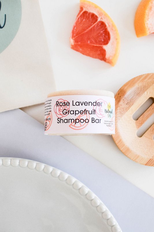 Rose, Lavender & Grapefruit Shampoo Bar | Natural Hair Wash for All Hair Types | Vegan, Plastic-Free Hair Care