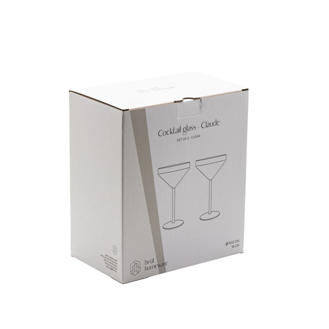 Cocktail glasses Claude, set of 2, clear