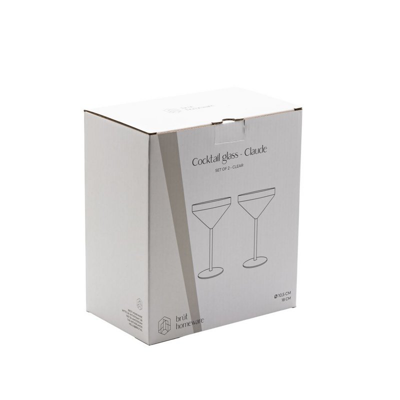 Cocktail glasses Claude, set of 2, clear