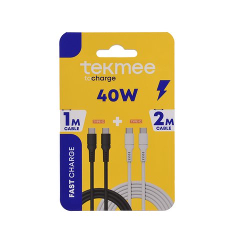 Set von 2 Typ-C zu Typ-C-Kabeln-Quick-Last 40W