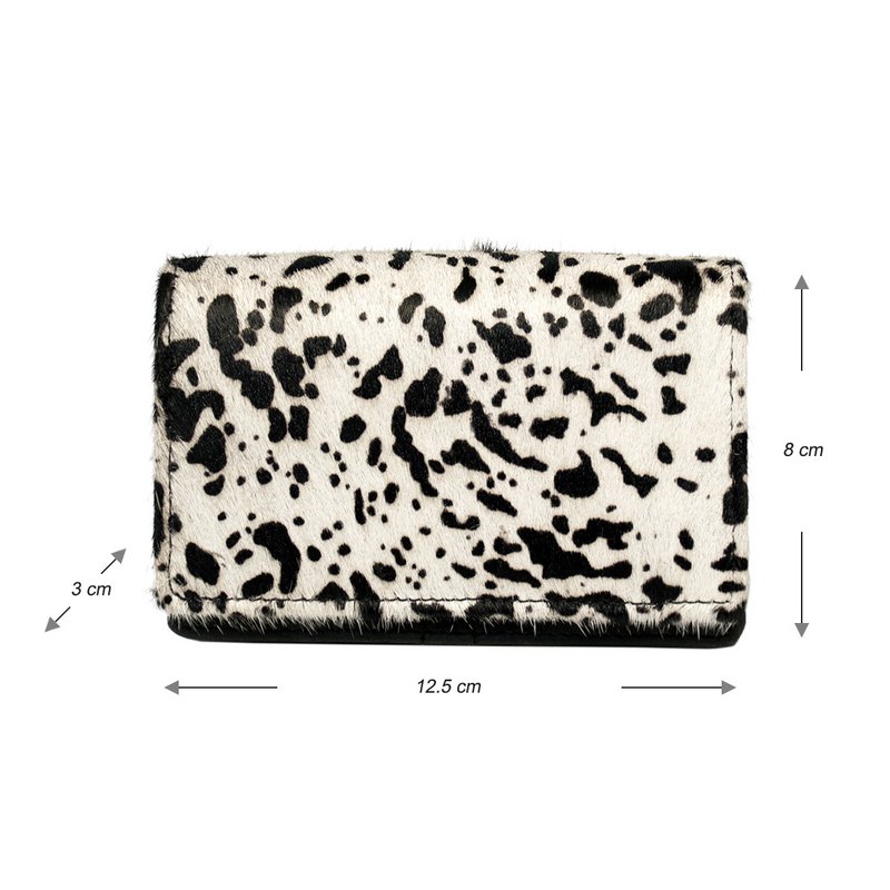 Ladies Wallet Black Leather RFID In 10 Prints