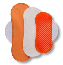 Pacchetto tester di cuscinetti mestruali di stoffa riutilizzabili