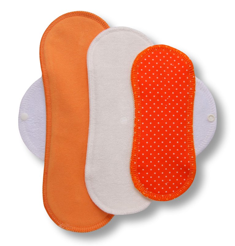 Pacchetto tester di cuscinetti mestruali di stoffa riutilizzabili
