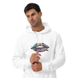 Lipstickjungle unisex økologisk raglan hættetrøje