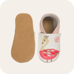 Pantuflas bebe piel suave Flamencos