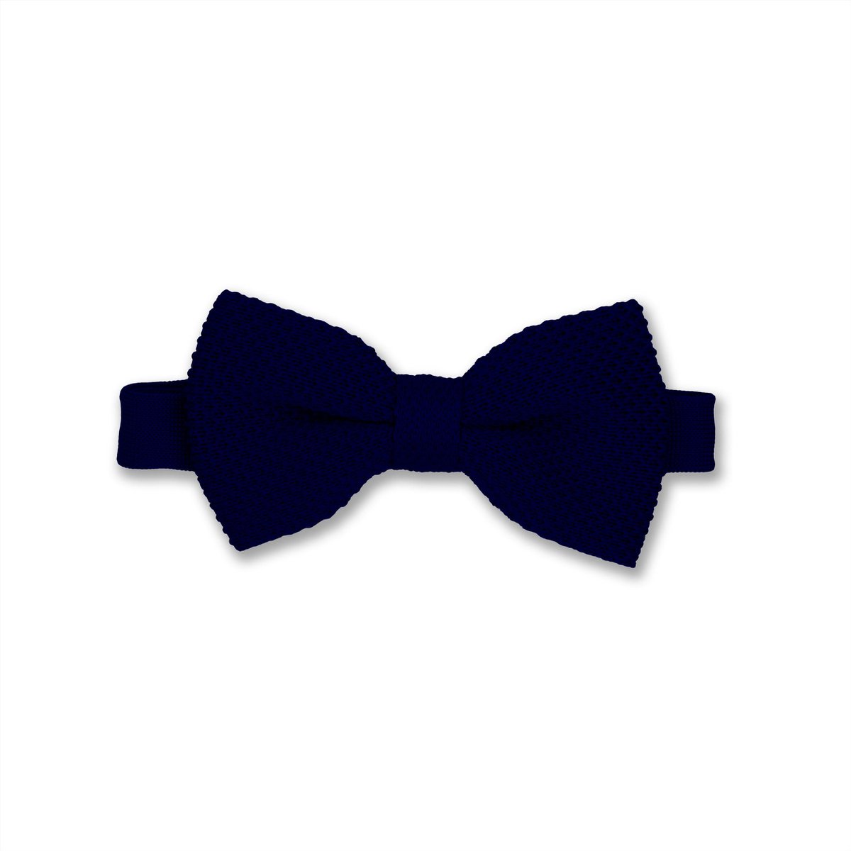 Pajarita de punto azul marino