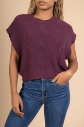 Oversized ærmeløs striktrøje – VISCOSE – 22005