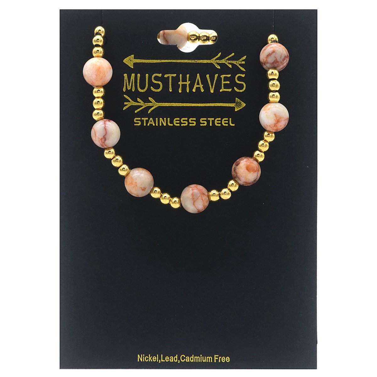 D-E9.3 B100-023 Bracelet S. Steel Beads