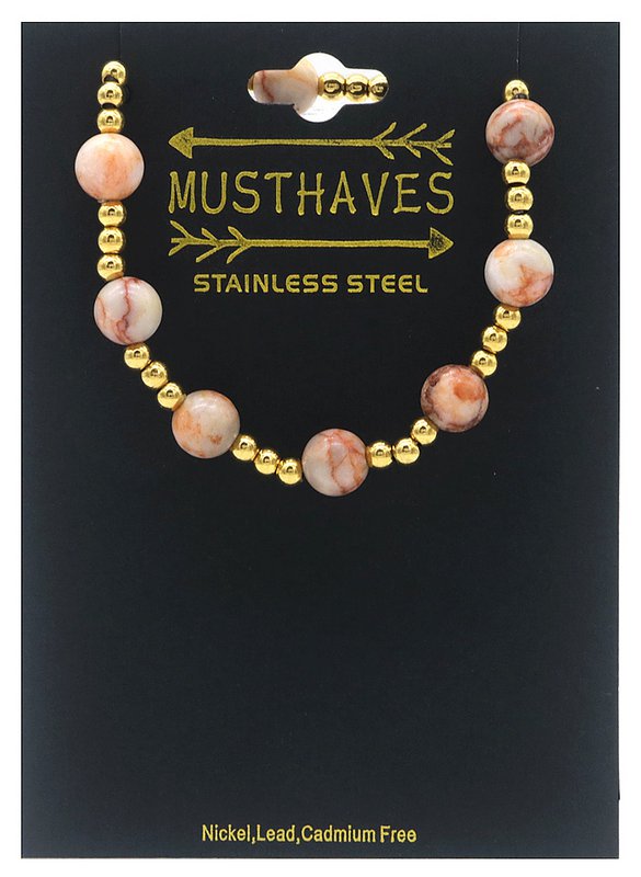 D-E9.3 B100-023 Bracelet S. Steel Beads
