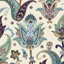 Selbstklebende Bordüre „Fantasy Flowers” Mehrfarbig