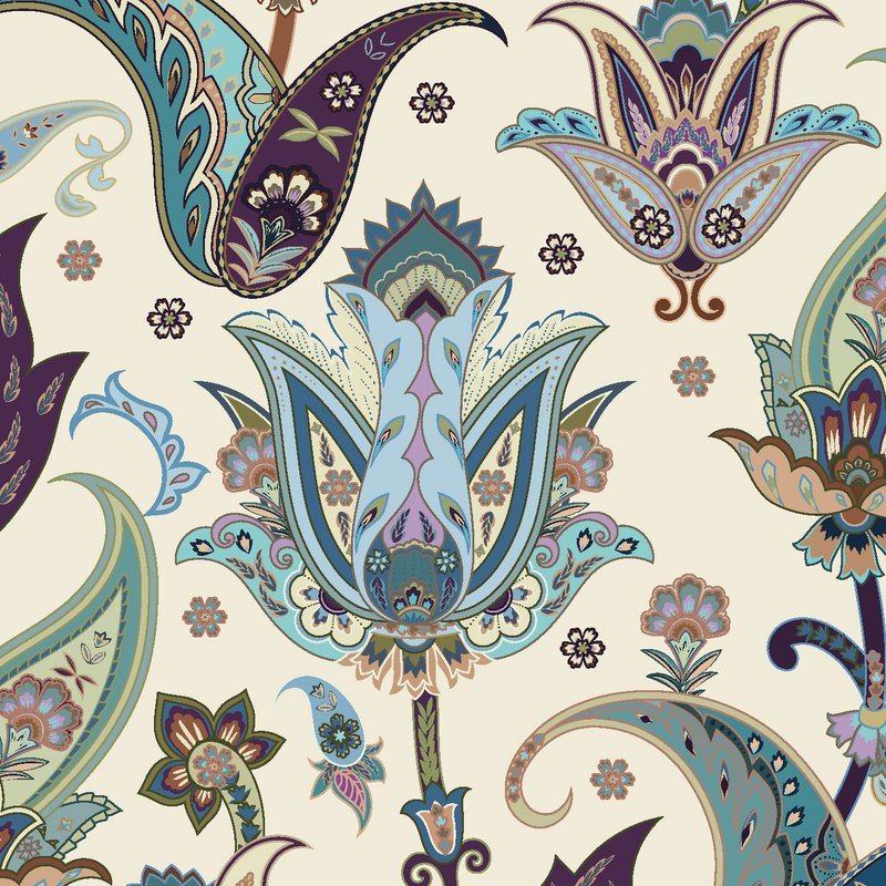 Selbstklebende Bordüre „Fantasy Flowers” Mehrfarbig