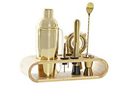 COCTEL SÆT 9 BAMBU INOX 9X9X25 750ML DORADO RC199421