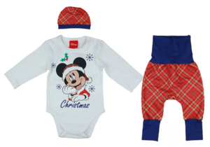 3-tlg Disney Mickey Mouse Festliche Outfit für Jungen, Weiß-Blau-Rot