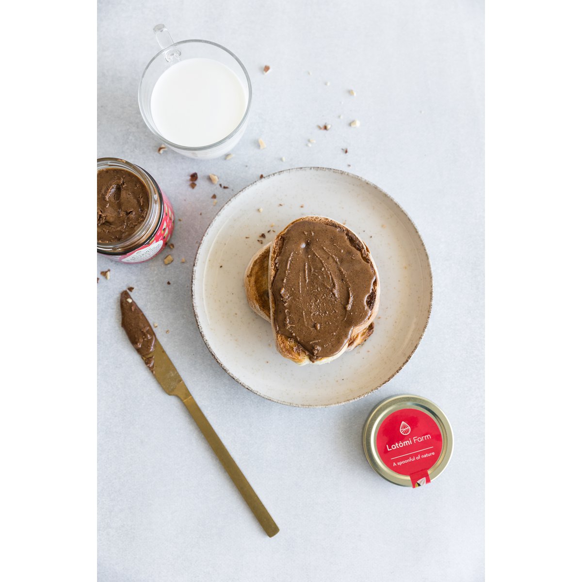 Amandel- en Hazelnootboter met dadels en cacao, 210gr