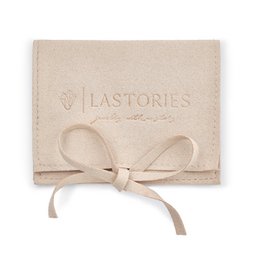 Beige gift bag with woven texture and ribbon tie. Suitable for a variety of gift-giving occasions.