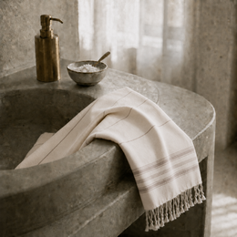 Toalla Ecobain "Nuevo Clásico" | Silent Shore (Crudo-Taupe)