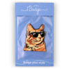 Sticker- en strijkbadge grote kat