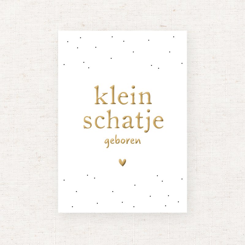 Karte Baby geboren | Goldfolie
