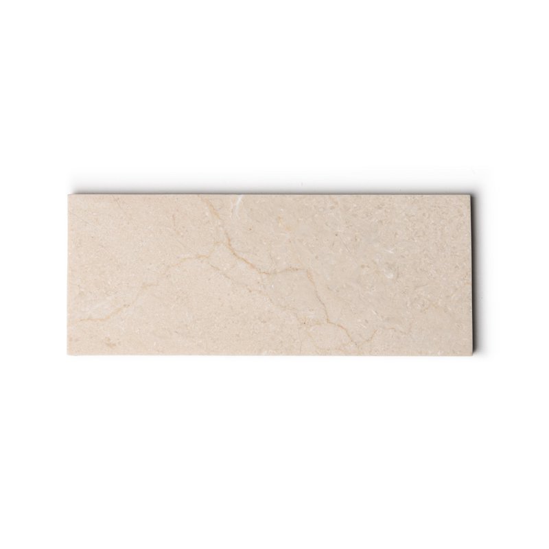 Marmorbakke rektangel S beige 10x25cm