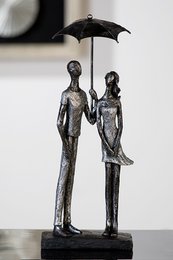 Skulptur"Umbrella"Poly,ant.silber