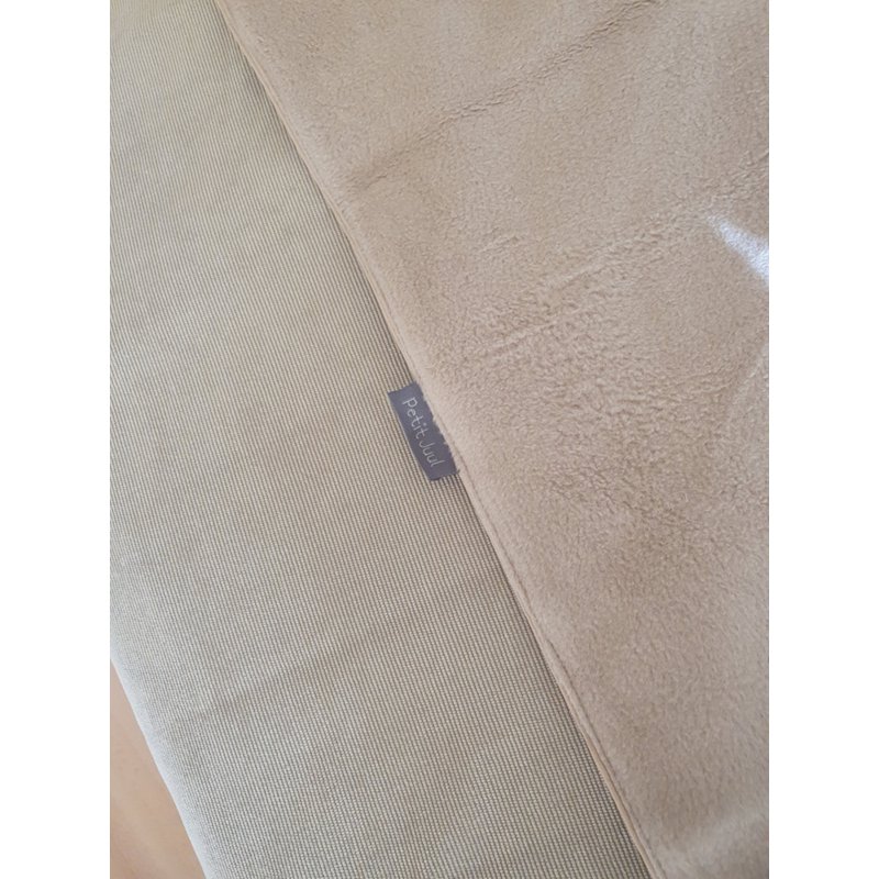 Ledikantdeken - mini rib beige