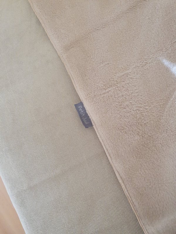 Ledikantdeken - mini rib beige