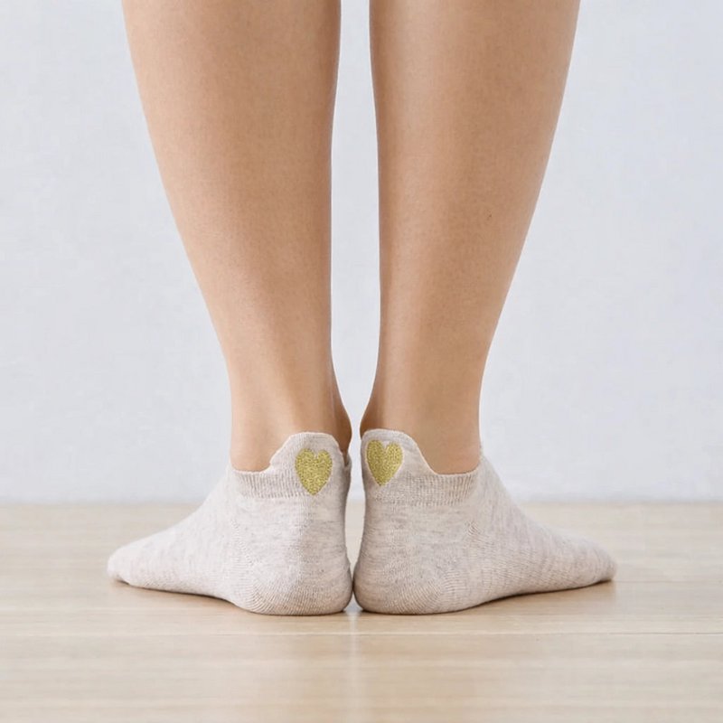 5er-Pack Damensocken Gold Heart Tab I 35-41