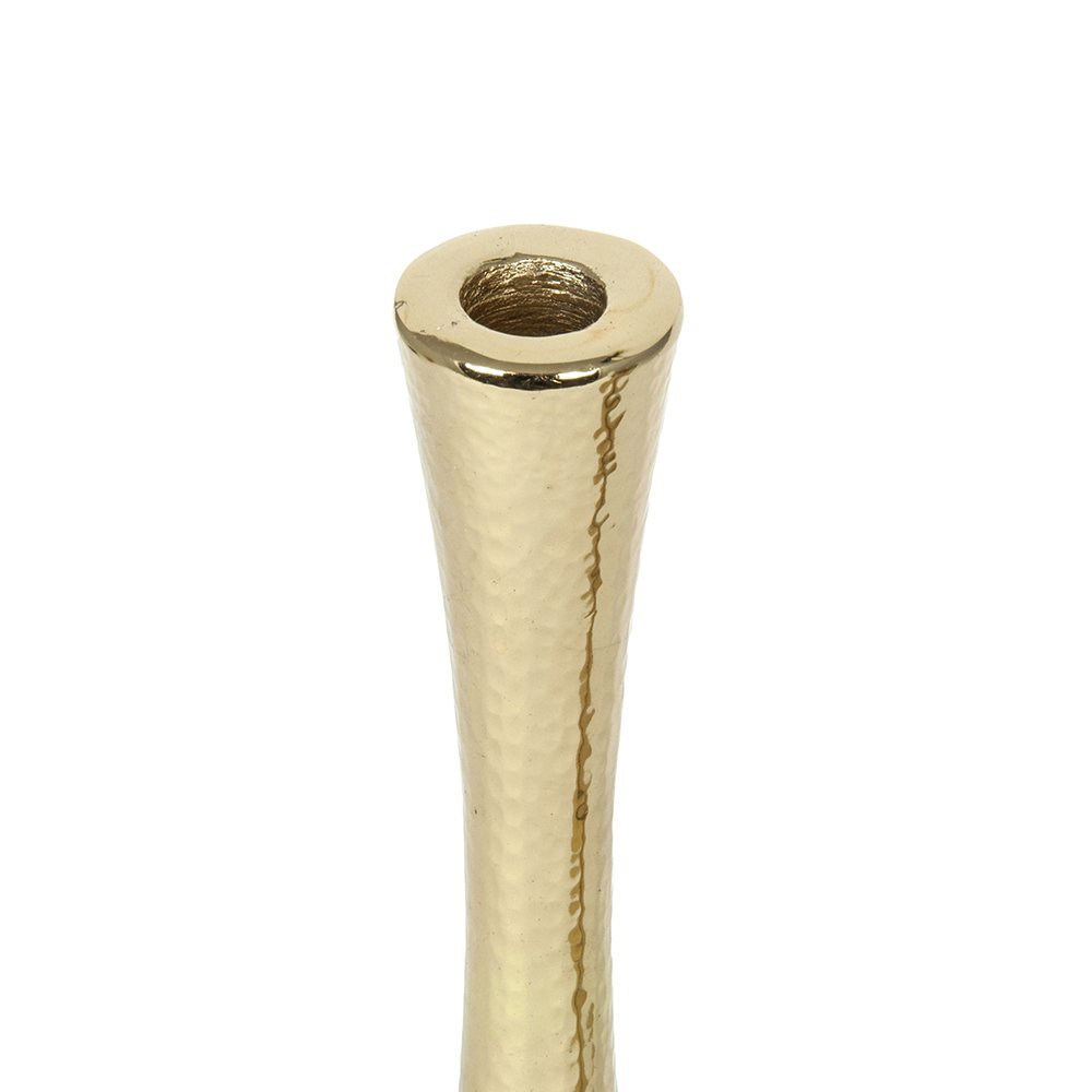 Candelador de metal, color dorado, H 23 cm, Decosiluet