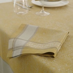 Linen napkin Classic - silver mustard
