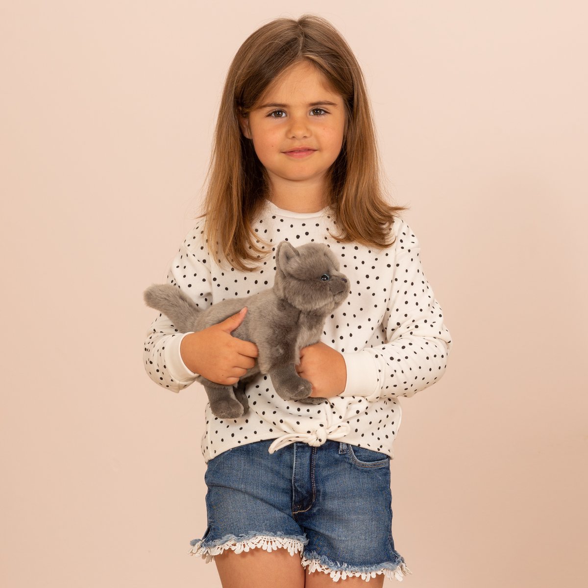Gato cartujo de pie 20 cm - peluche - peluche