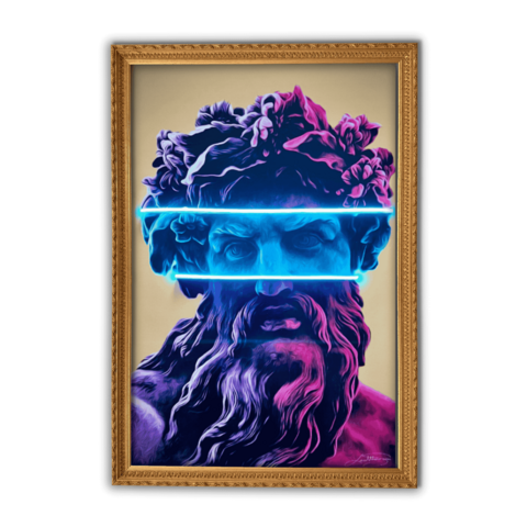 Zeus Pop Blue Band | Led Wall Art