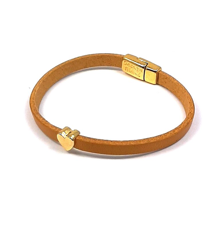 Cuore Semplice Spremere placcato oro 24K