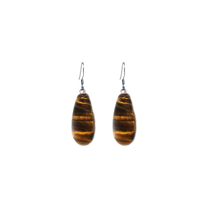 Tiger Eye Sterling Silver Earrings, Tiger Eye Teardrops, Tiger Eye Drop Earrings, Gemstone Earrings | by nlanlaVictory