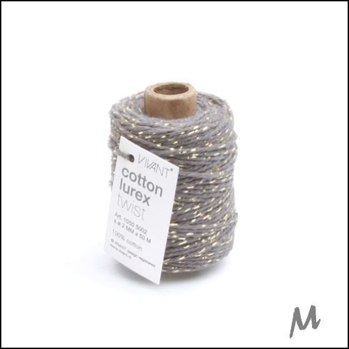 Lurex twist cord - dark gray
