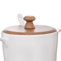 Zuckerschüssel und Milchkrug Porzellan Weiß mit Halter WhiteLine 2x 280 ml 3 Stcs